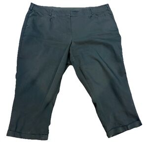 Lane Bryant Capri Pants Classic Stretch Black Size 22 Minimalist Workwear